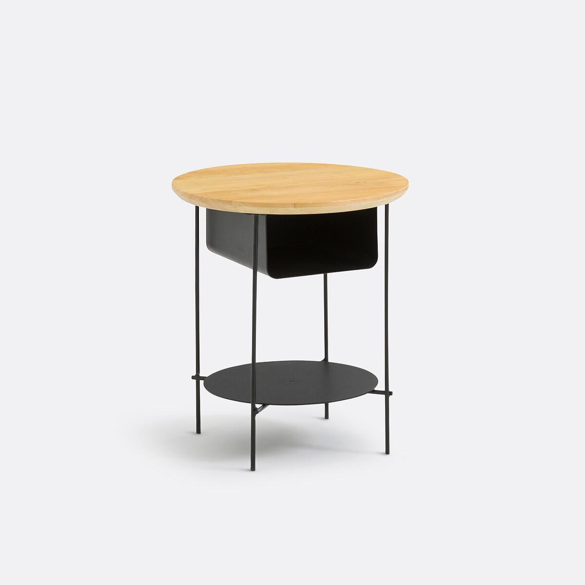 LA REDOUTE INTERIEURS<br>Mesa de cabeceira em aço e madeira de bétula, Bangor