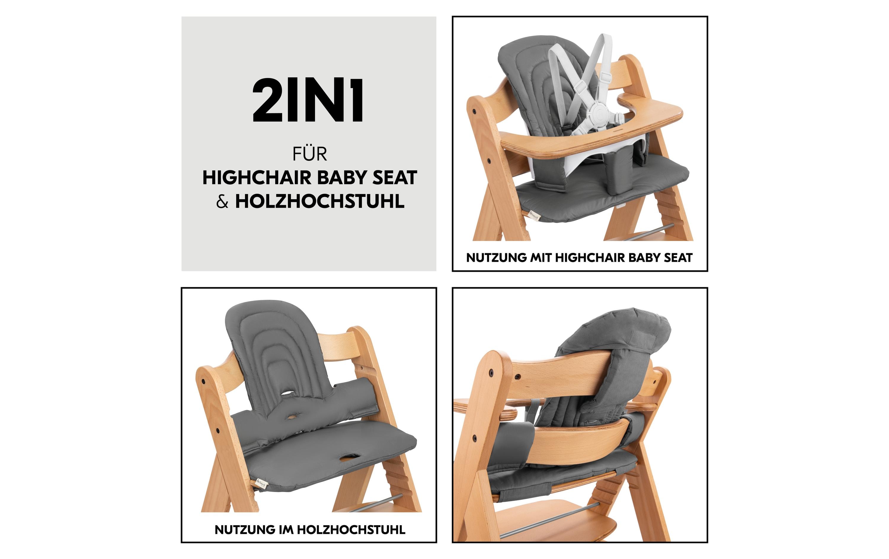 Sitzverkleinerer Highchair Baby Seat Pad Dark GreySitzkissen für den Highchair Baby Seat