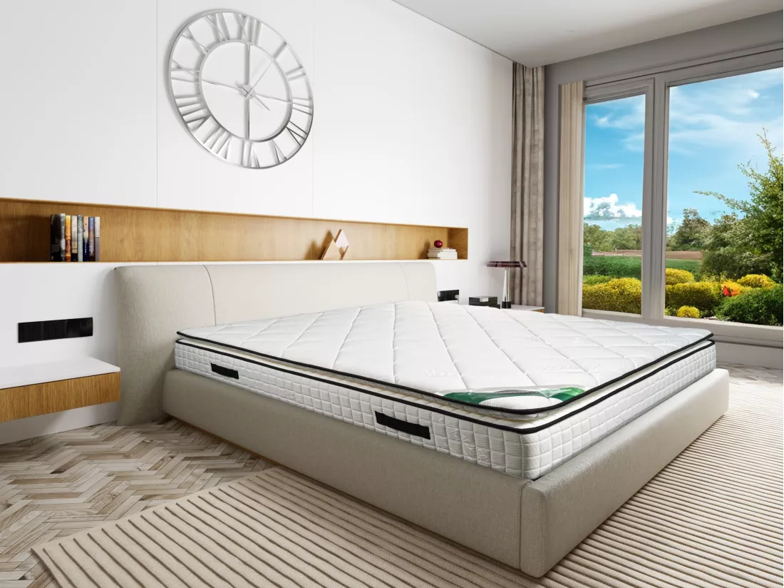 Matelas 180 x 200 cm mousse et coutil bambou ép.23cm - ADANA de NATUREA
