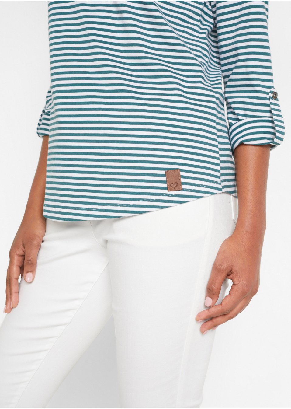 T-shirt manches longues à encolure bateau