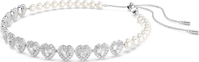 Swarovski Ariana Grande x Swarovski - Tennischoker - Wit - Rodium toplaag