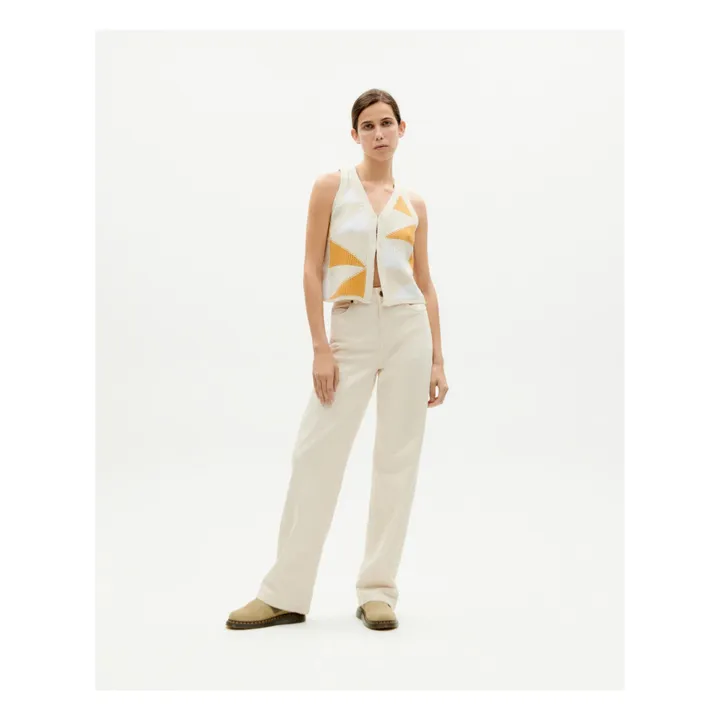Thinking Mu Gilet Sans Manches Robbie | Ecru