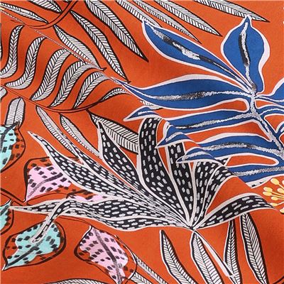 Linge de lit polycoton style wax fleurs stylisées - BECQUET CRÉATION