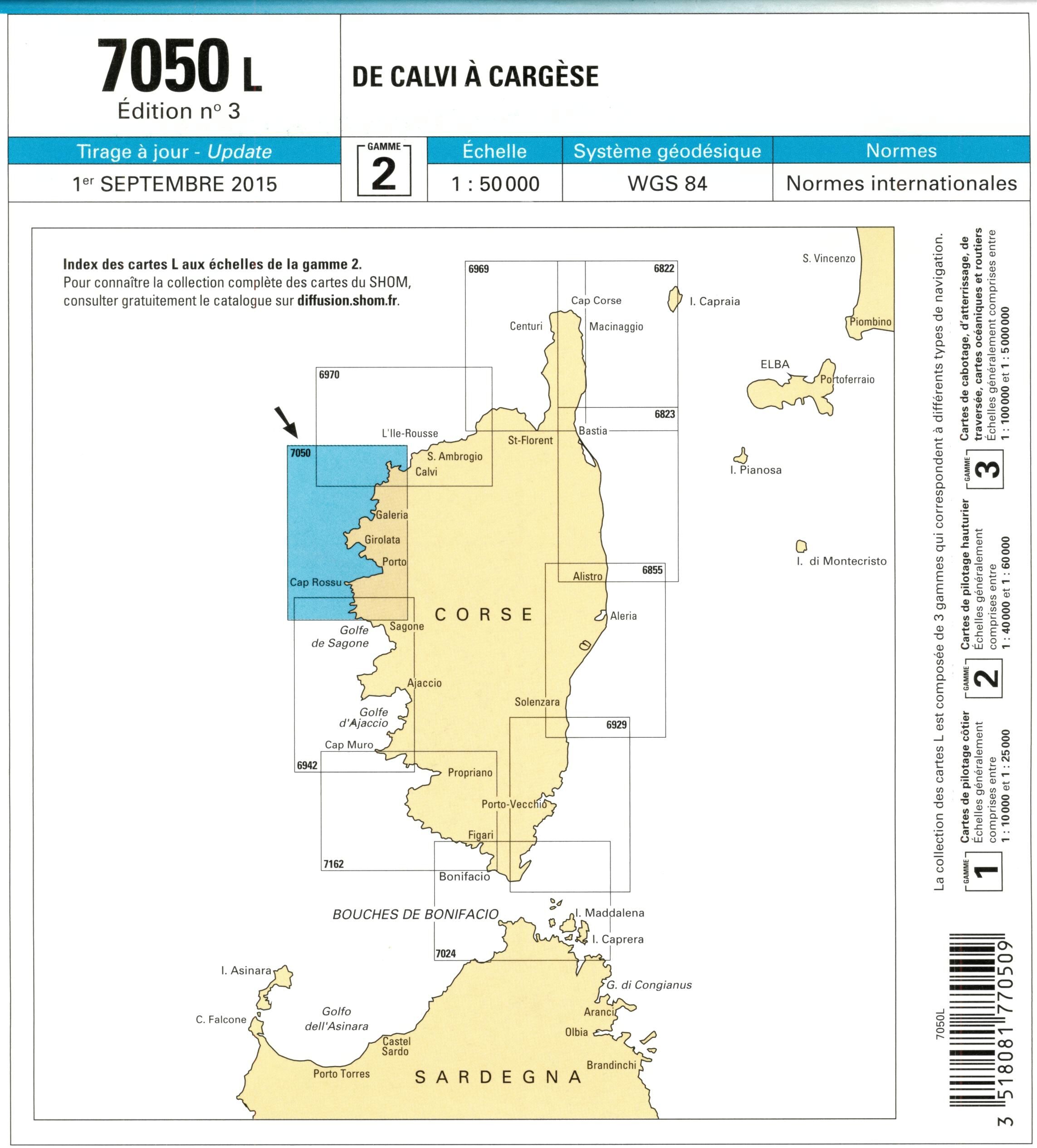 EPSHOM - 7050L DE CALVI A CARGESE