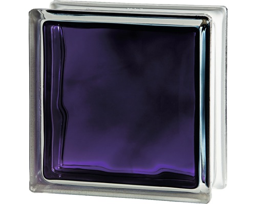 Glazen blok Brilly violet 19 x 19 x 8 cm
