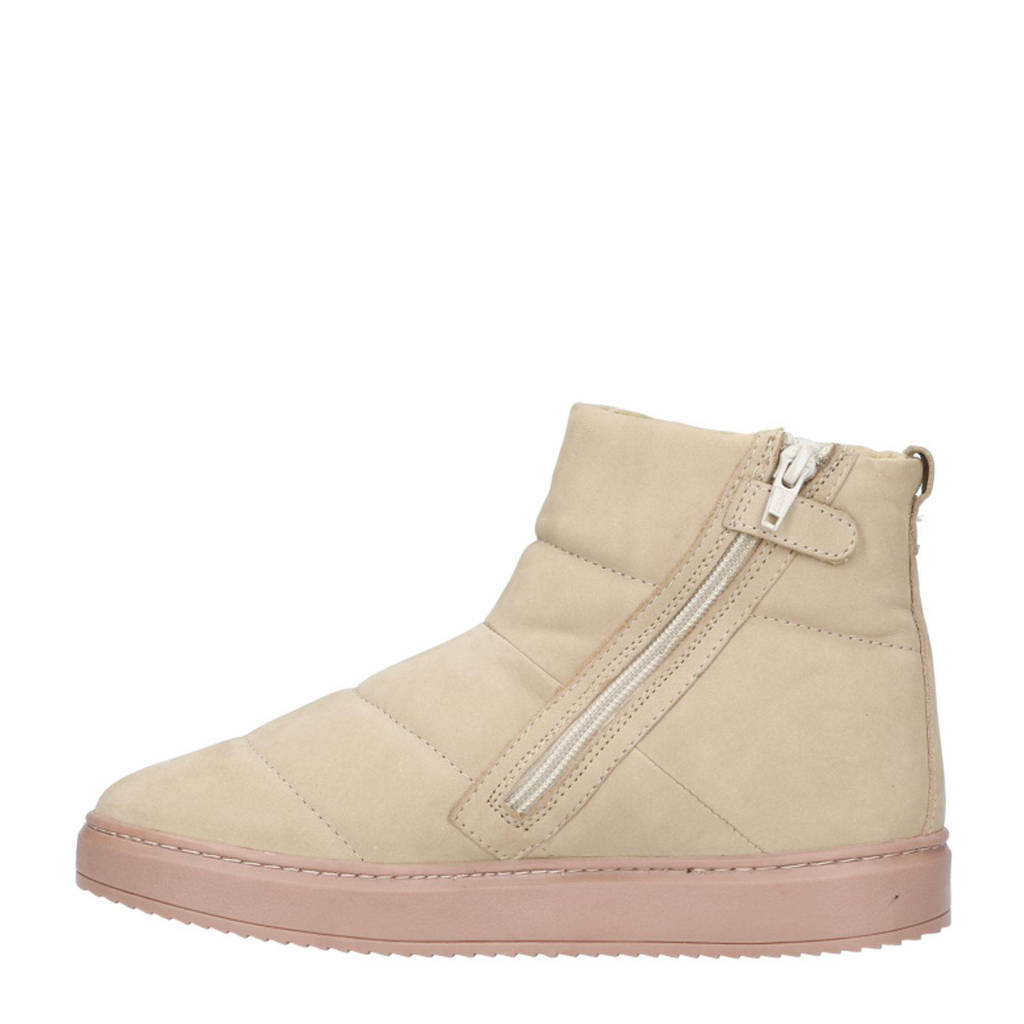 Hip enkelboots beige