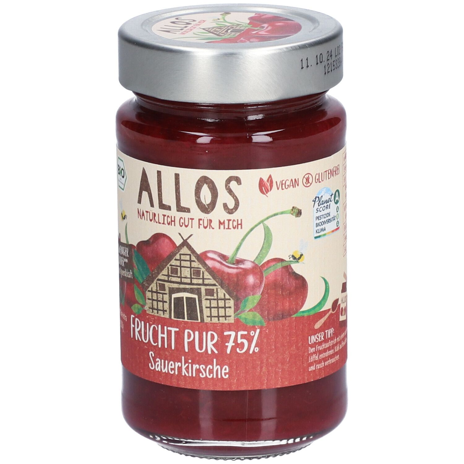 Allos Bio Frucht Pur 75 % Sauerkrische