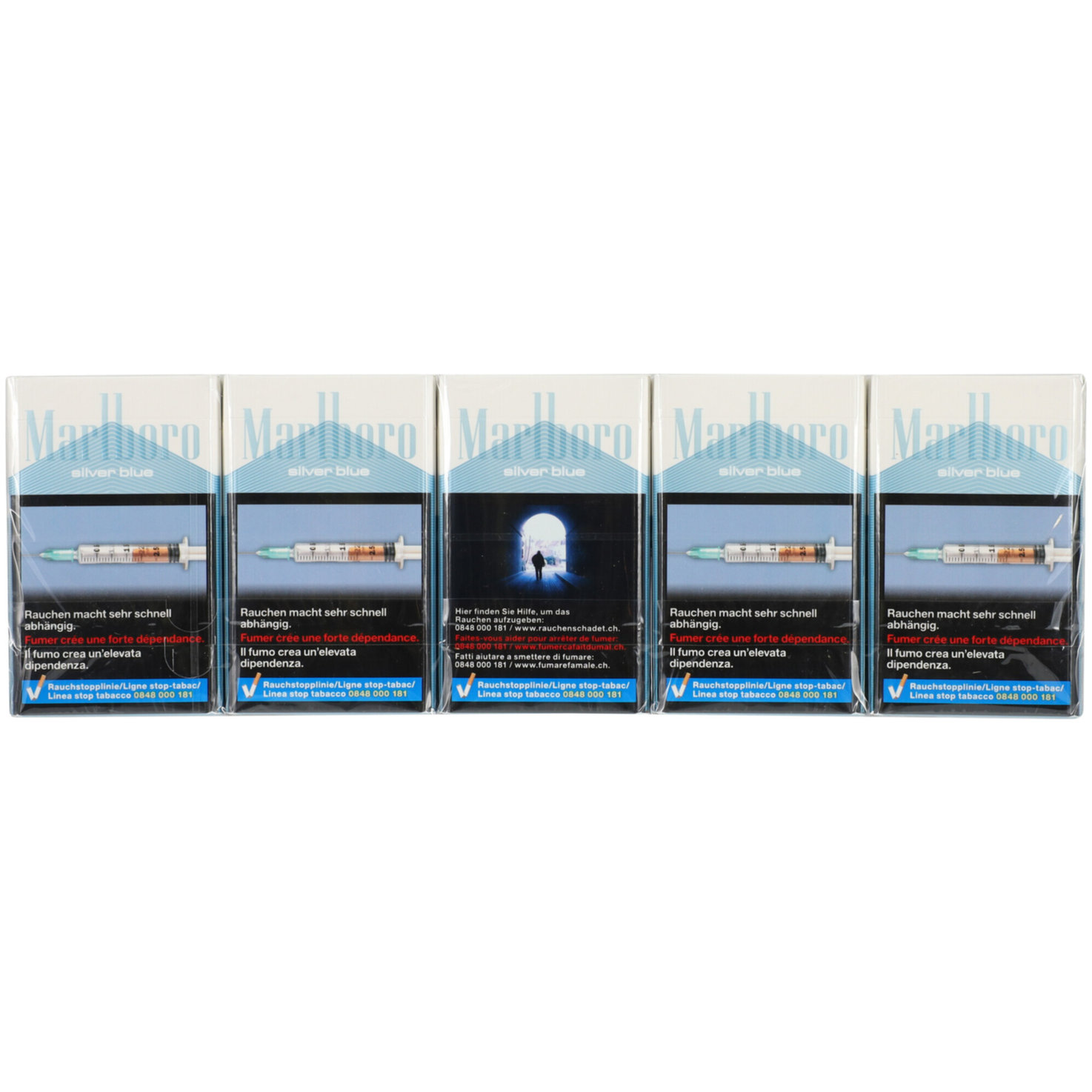 Marlboro Zigaretten Silver Blue Box Stange