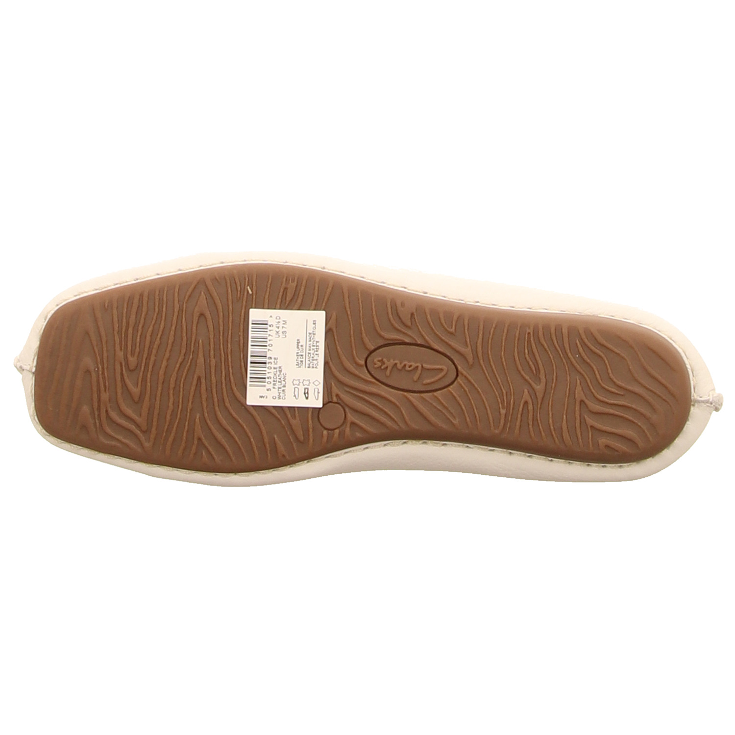 Clarks Ballerina weiss/weiss kombi