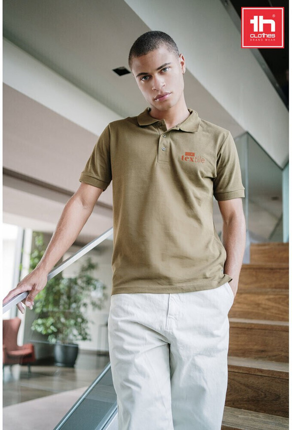 TH Clothes 30131 - Polo à manches courtes en coton pour hommes