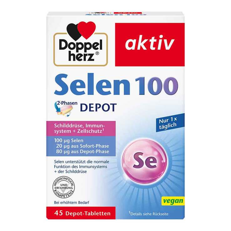 Doppelherz Selen 100 2-Phasen Depot Tabletten, 45 St
