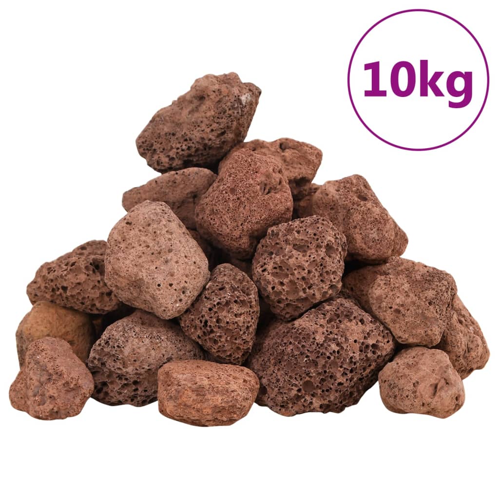 Roches volcaniques 10 kg rouge 3-5 cm