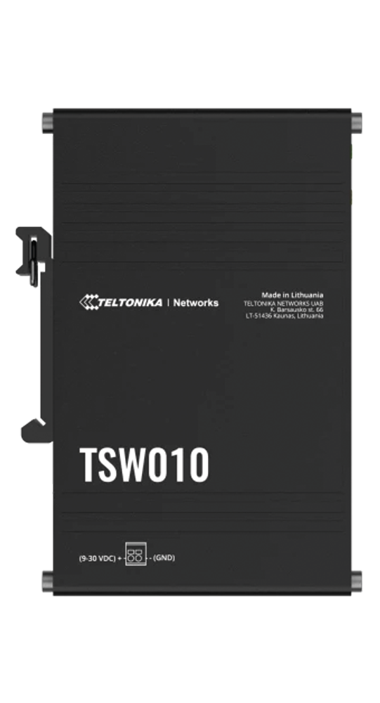 Teltonika DSL/WLAN Module TSW010 Switch mit DIN-Schiene Schwarz