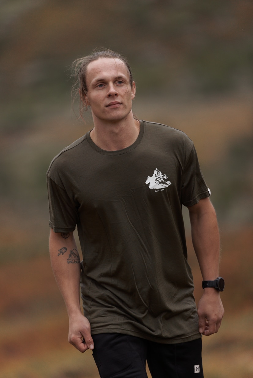 Aclima LightWool 140 Classic Tee Mountain, Mann<br>Super komfortabel i 100% myk merinoull!