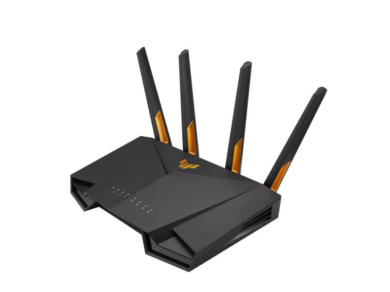 ASUS Router TUF Gaming AX3000 V2 (TUF-AX3000 V2) TUF Gaming AX3000 V2 Dual Band WiFi 6 Gaming Router mit Mobile Game Mode, 3 Stufen Portweiterleitung, 2.5Gbps Port, AiMesh für Mesh WiFi, AiProtection Pro Netzwerksicherheit