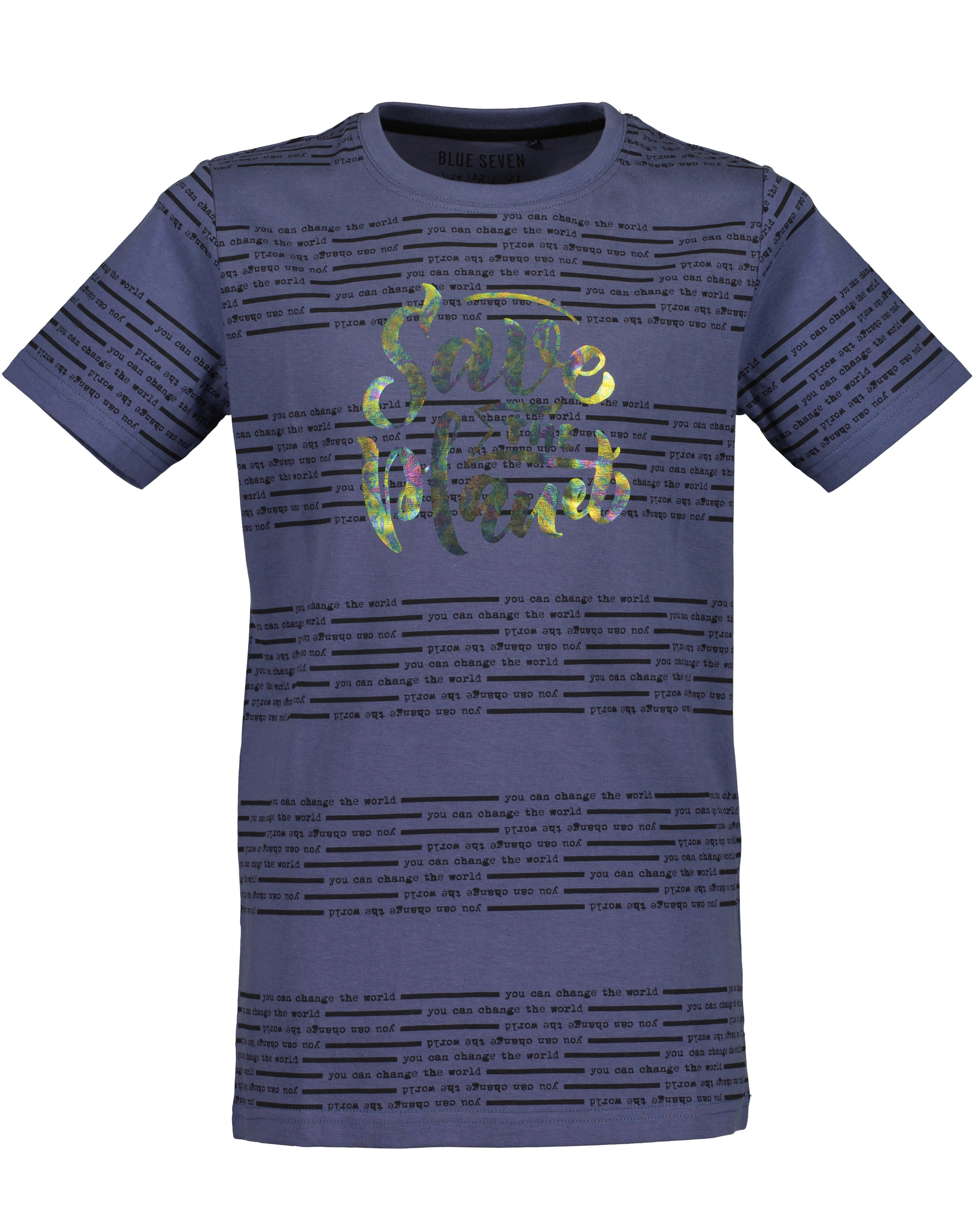 T-Shirt SAVE in jeansblau