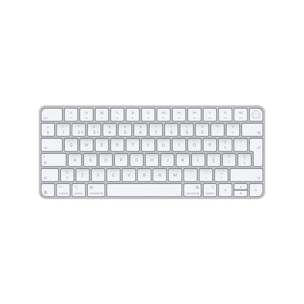 Teclado Apple Magic Keyboard Touch ID Silicon Bluetooth Prateado (PT)