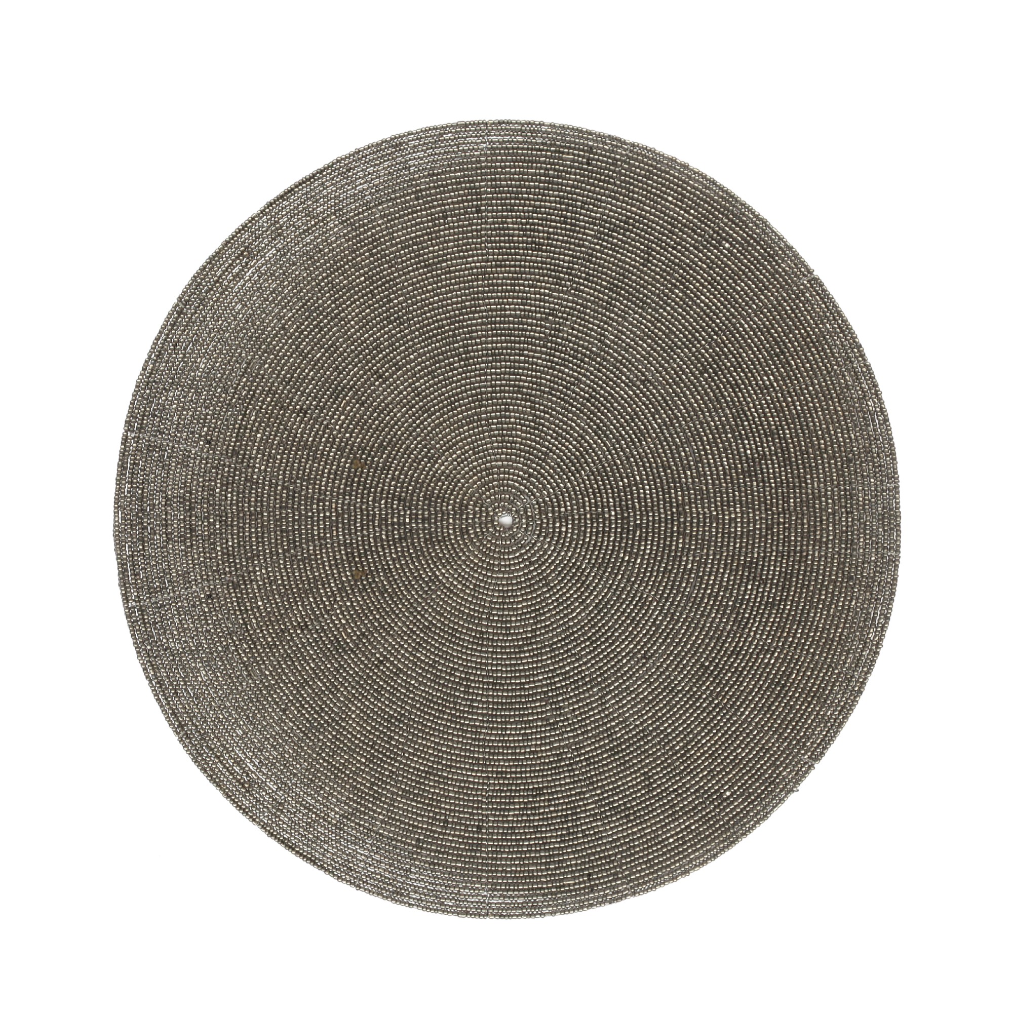Ablage Glasperlen, silber, Ø 30 cm, H 0,3 cm zu 12,80