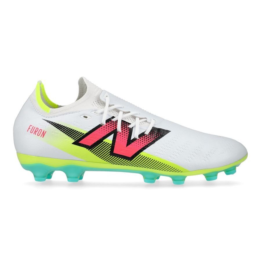 New Balance Furon V7 Pro AG - Blanc/Violet/Jaune Fluo