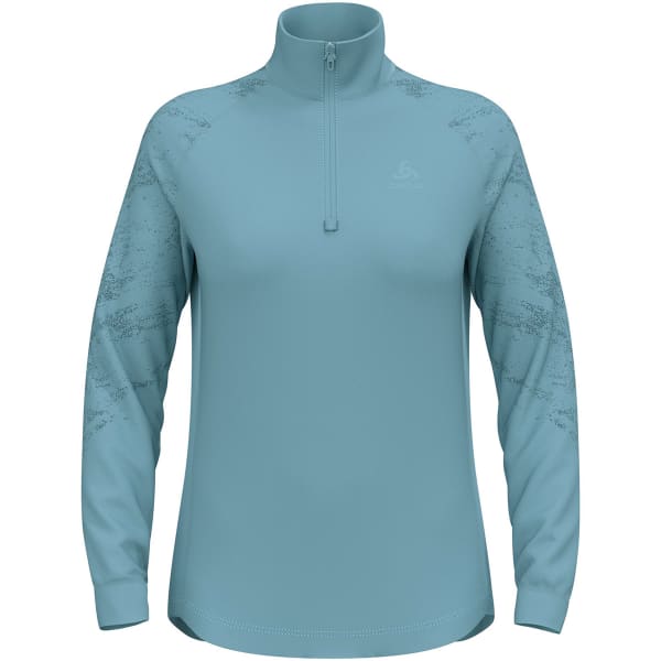 Sweat polaire ski rando ODLO BERRA GRAPHIC MID LAYER 1/2 ZIP W PROVINCIAL BLUE
