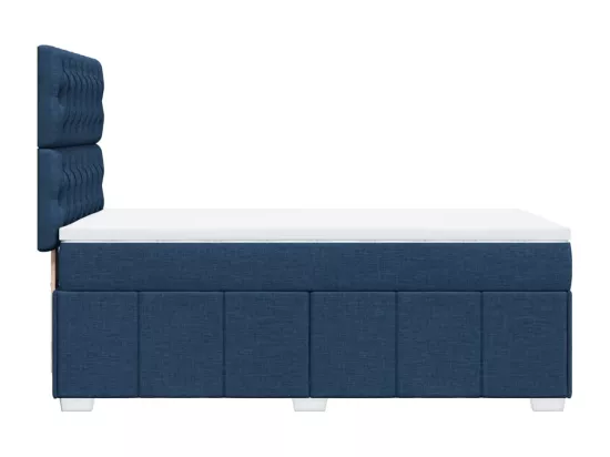Sommier à lattes de lit avec matelas Bleu 90x190 cm Tissu