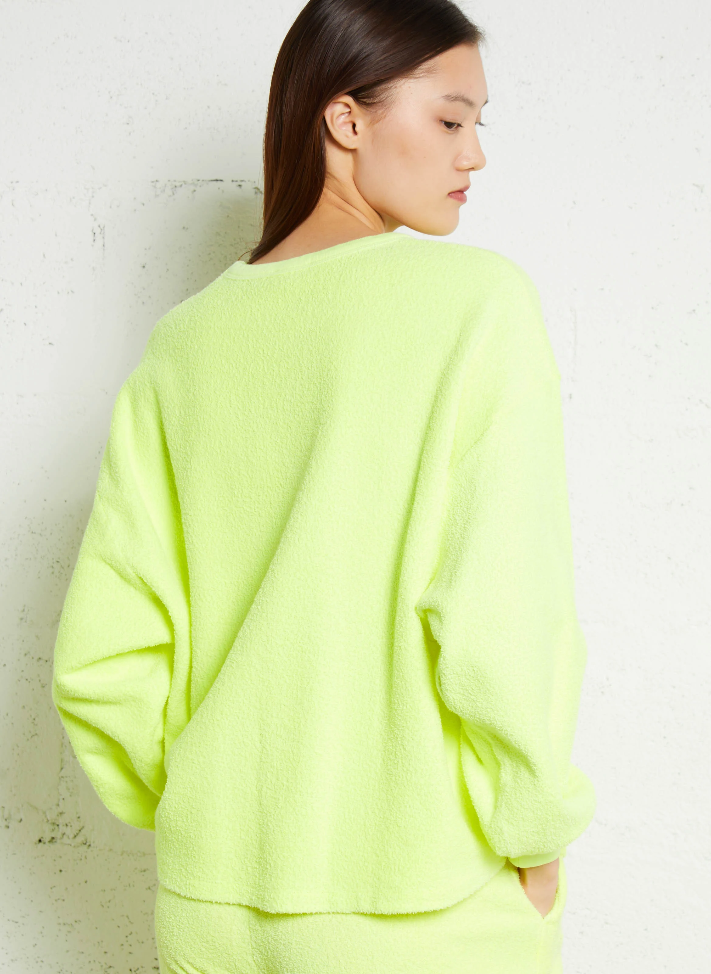 BOBYPARK - Sweat ample col rond en coton bio | Jaune