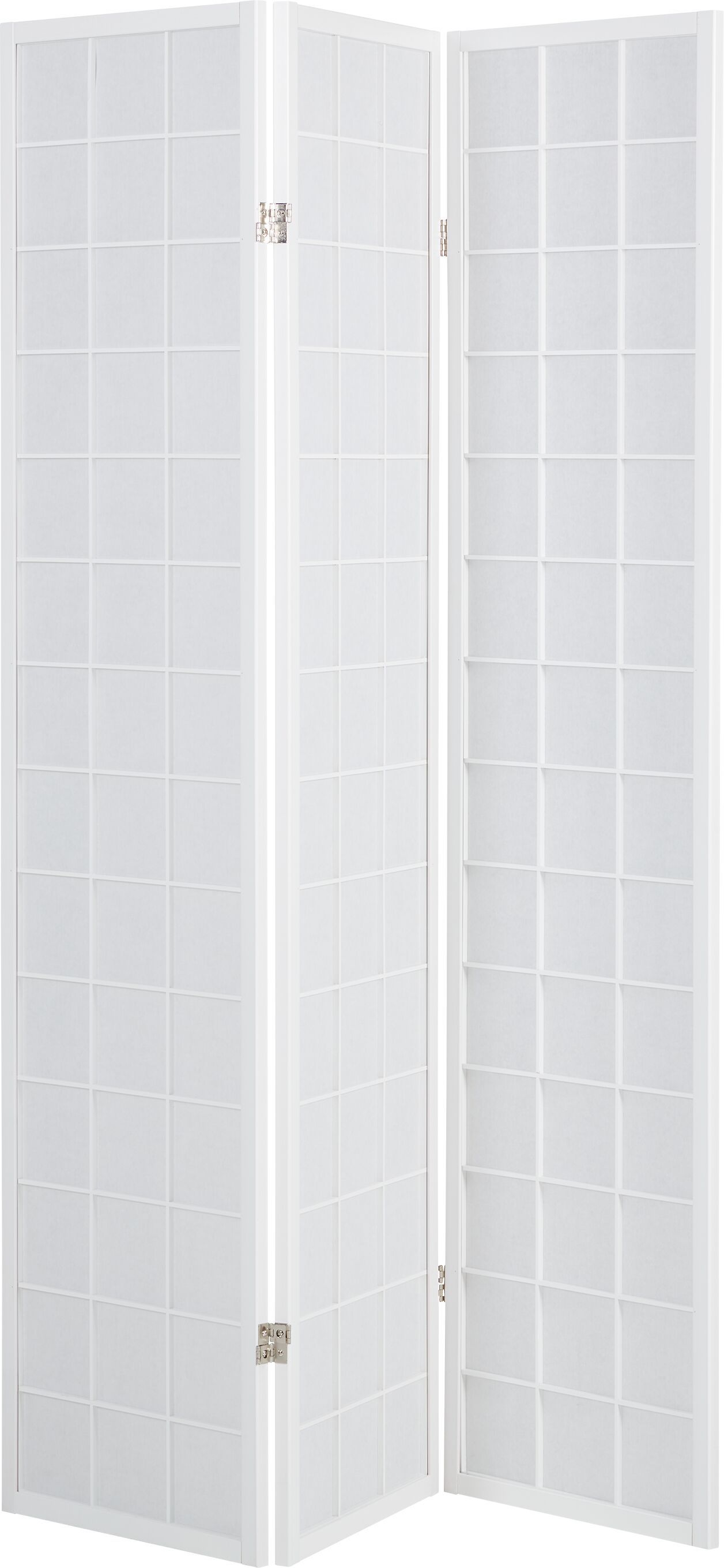 KRISTA Paravent - Weiss / B: 132.0 cm x T: 2.0 cm x H: 178.5 cm