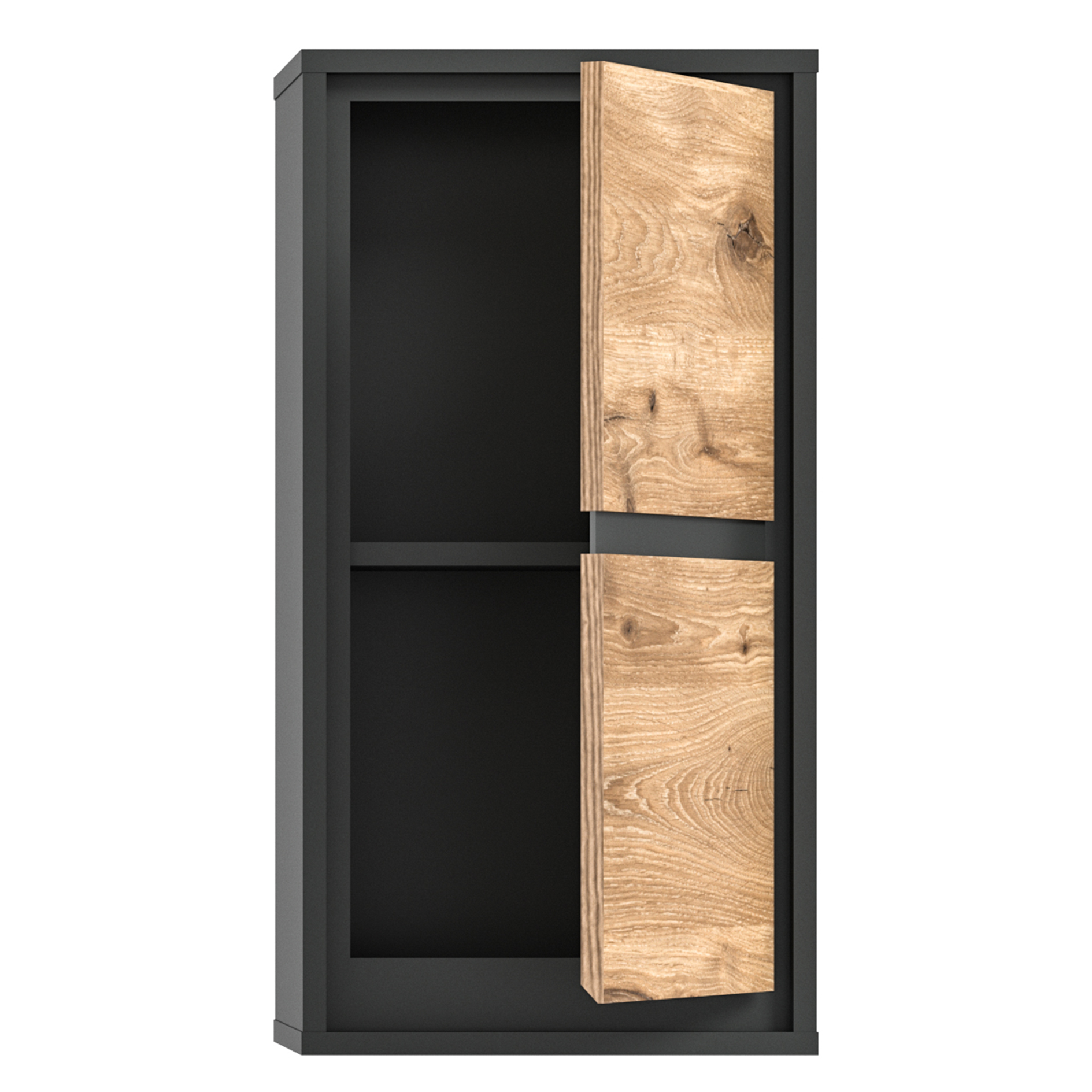 Hängeschrank JARU - Nox Oak - anthrazit - 35 cm breit