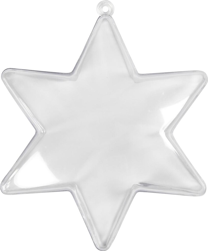 Deko-Stjerne - H 10 CM - Transparent - 5 Stk