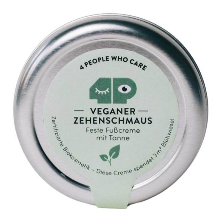 Veganer Zehenschmaus Fußcreme mit Tanne, 40 g