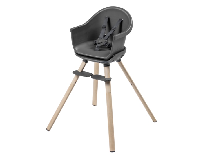 Moa 4-in-1 Hochstuhl 6 M - 7 Y   0 - 25 kg    4 verschiedene Möglichkeiten  |    Stilvolles, langlebiges Design  |    Hält jedem Chaos stand  |    Einfach zu installieren und anzupassen  |