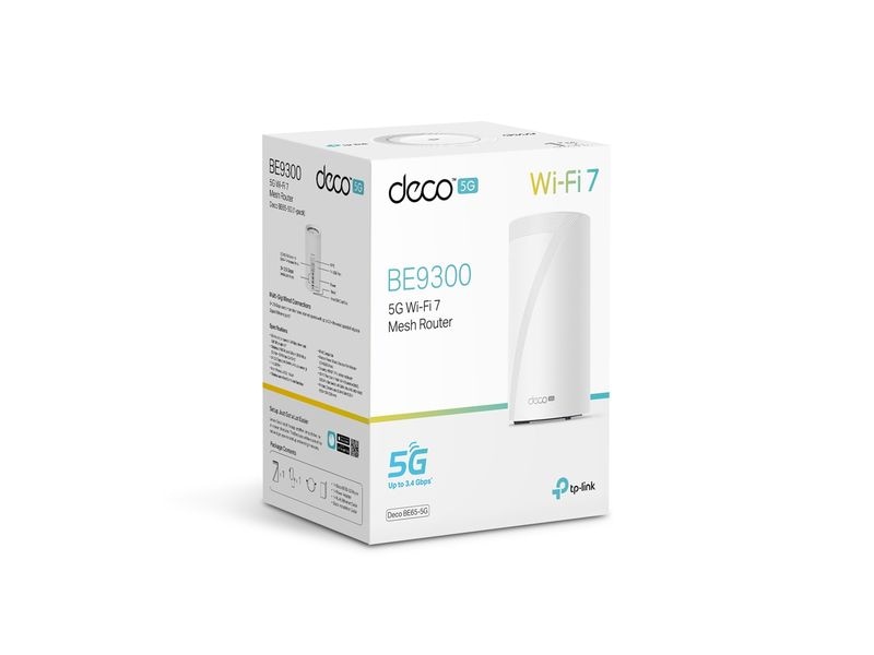 TP-Link Tri-Band WiFi Router Deco BE65-5G 5G BE11000 Tri-Band Mesh Wi-Fi 7 System für das ganze Haus