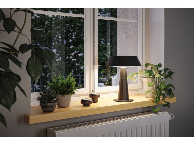 Paulmann Akku-Tischleuchte Solar LED Soala Wiederaufladbare Tischleuchte mit integriertem Solarpanel