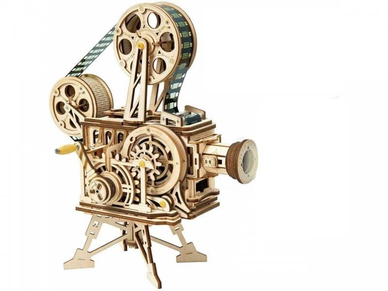 RoboTime Bausatz Vitascope Projektor 3D Puzzle aus Holz