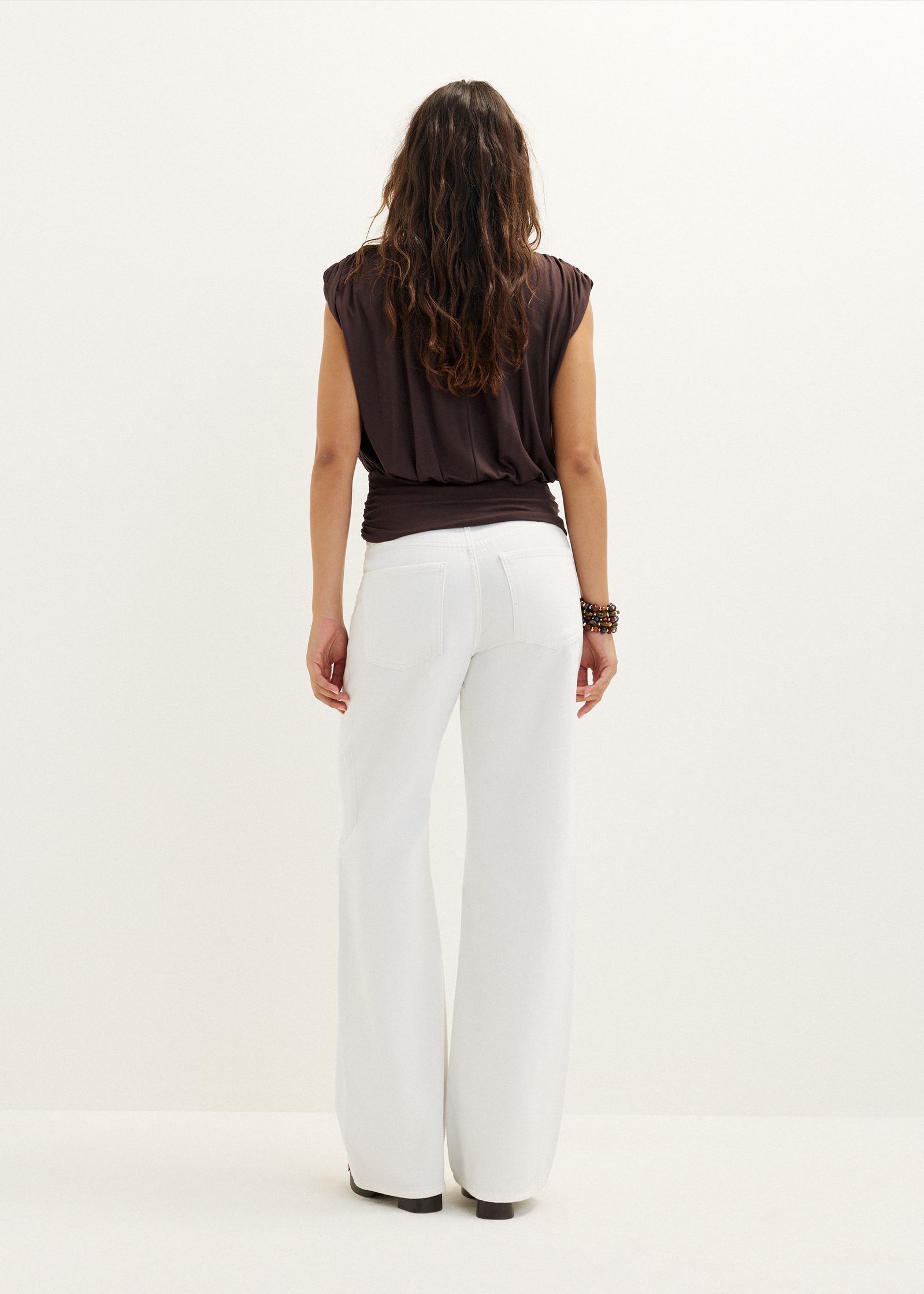 Asymmetrische wide leg jeans