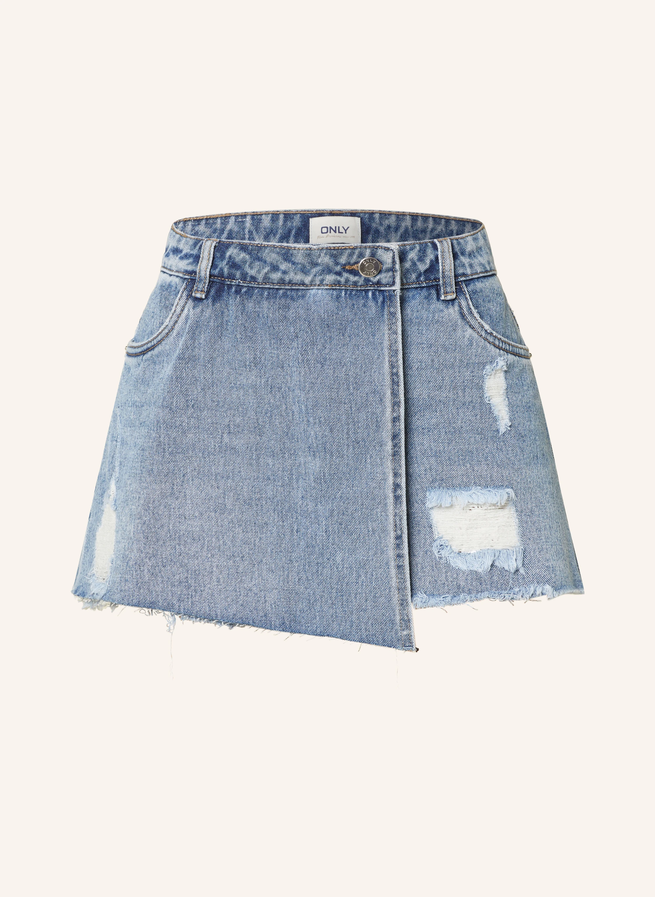 ONLY Jeans-Skort in Wickeloptik