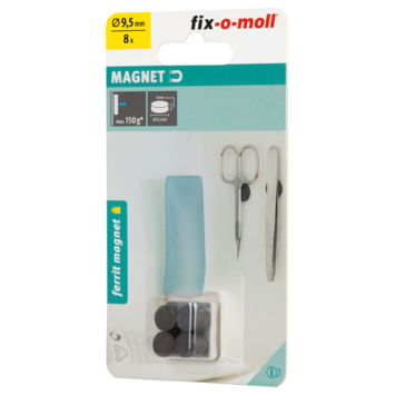 Magneetschijf ferriet zwart 9,5x4mm 8 stuks
