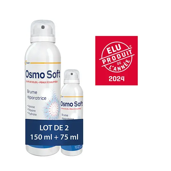 OSMO SOFT - Spray Reparador de Queimaduras Solares - A partir dos 3 anos - Aerossol 150ml + 75ml