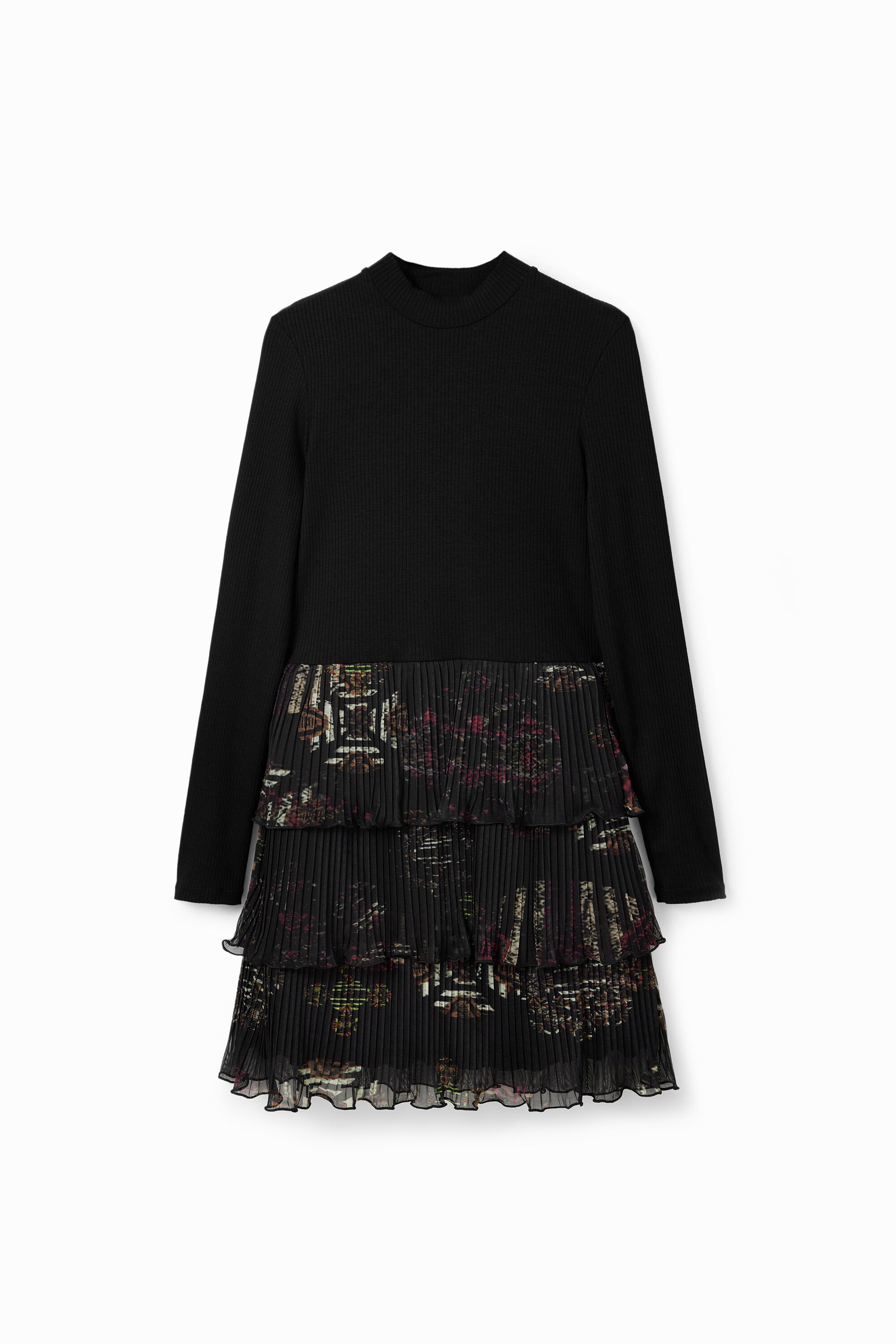Vestido curto plissado