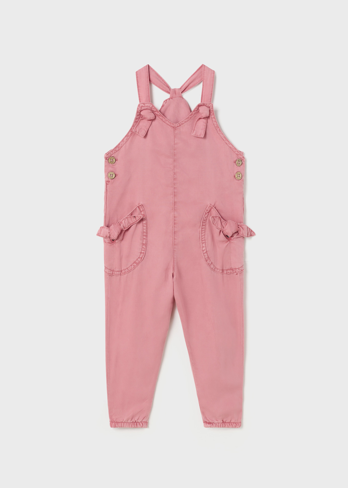 Macacão longo e fluido em TENCEL™ Lyocell para bebê