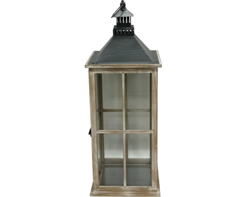 Lafiora lantaarn, 24 x 65 cm, ijzer, hout, natuurlijke afwerking