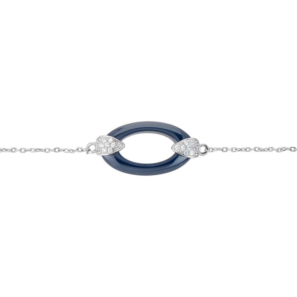 Bracelet Peer Argent Blanc Oxyde De Zirconium