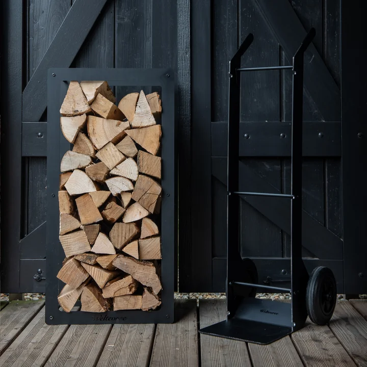 Weltevree - Holzstapler und Ofenkarre Woodstock (2er-Set)