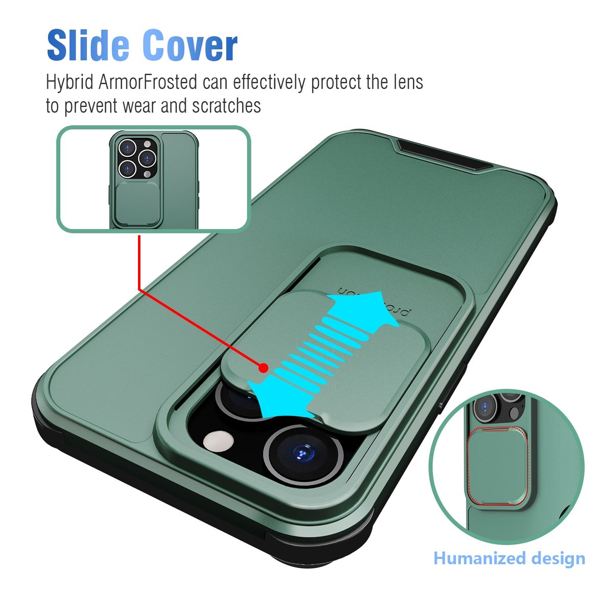 Hülle Handy Schutz für Apple iPhone 13 Pro Case Cover Tasche Etuis Bumper Grün