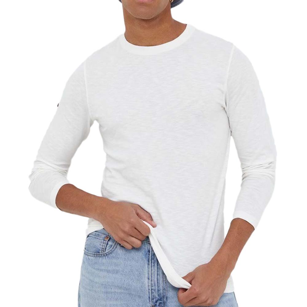 Superdry T-shirt Manches Longues Blanc Homme SUPERDRY Sleeve Jersey Crew