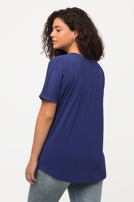 T-Shirt, Spray-Design, Oversized, Rundhals, Halbarm
