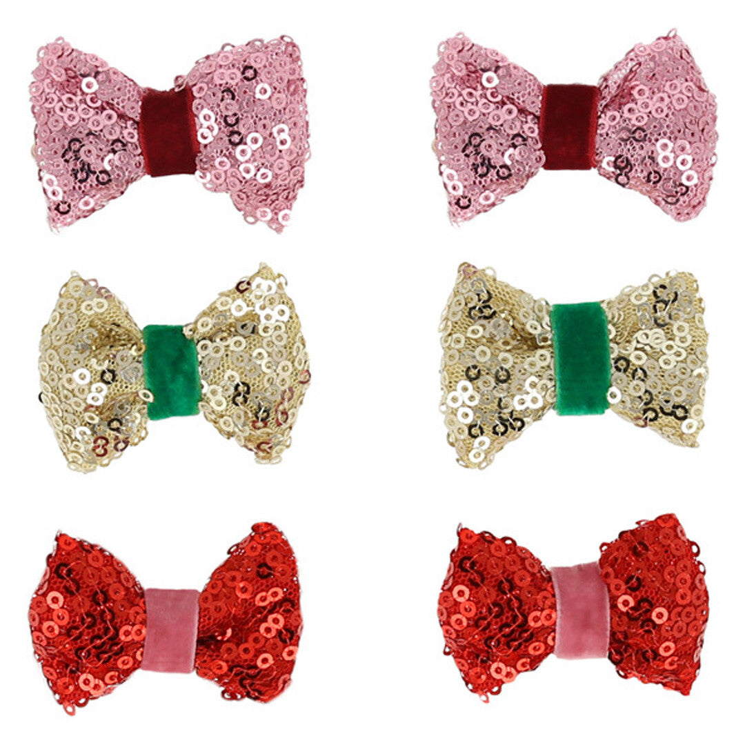 Meri meri haarclips strikjes - 6st