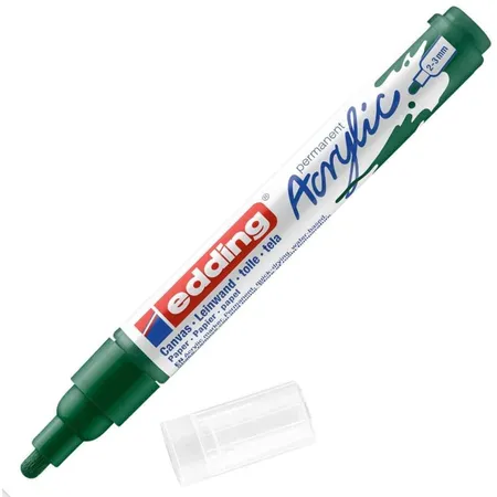 edding 5100 Acrylmarker medium - grün - 1 Acrylstift wasserfest - mittlere Rundspitze 2-3 mm