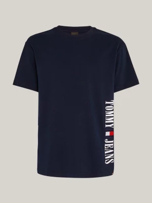 Camiseta de malha escovada com logo de arquivo
