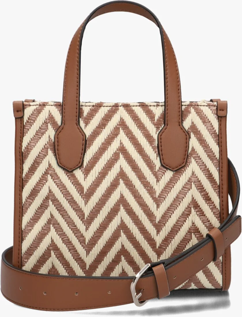 GUESS cognac guess handtas silvana 2 compartment mini tote